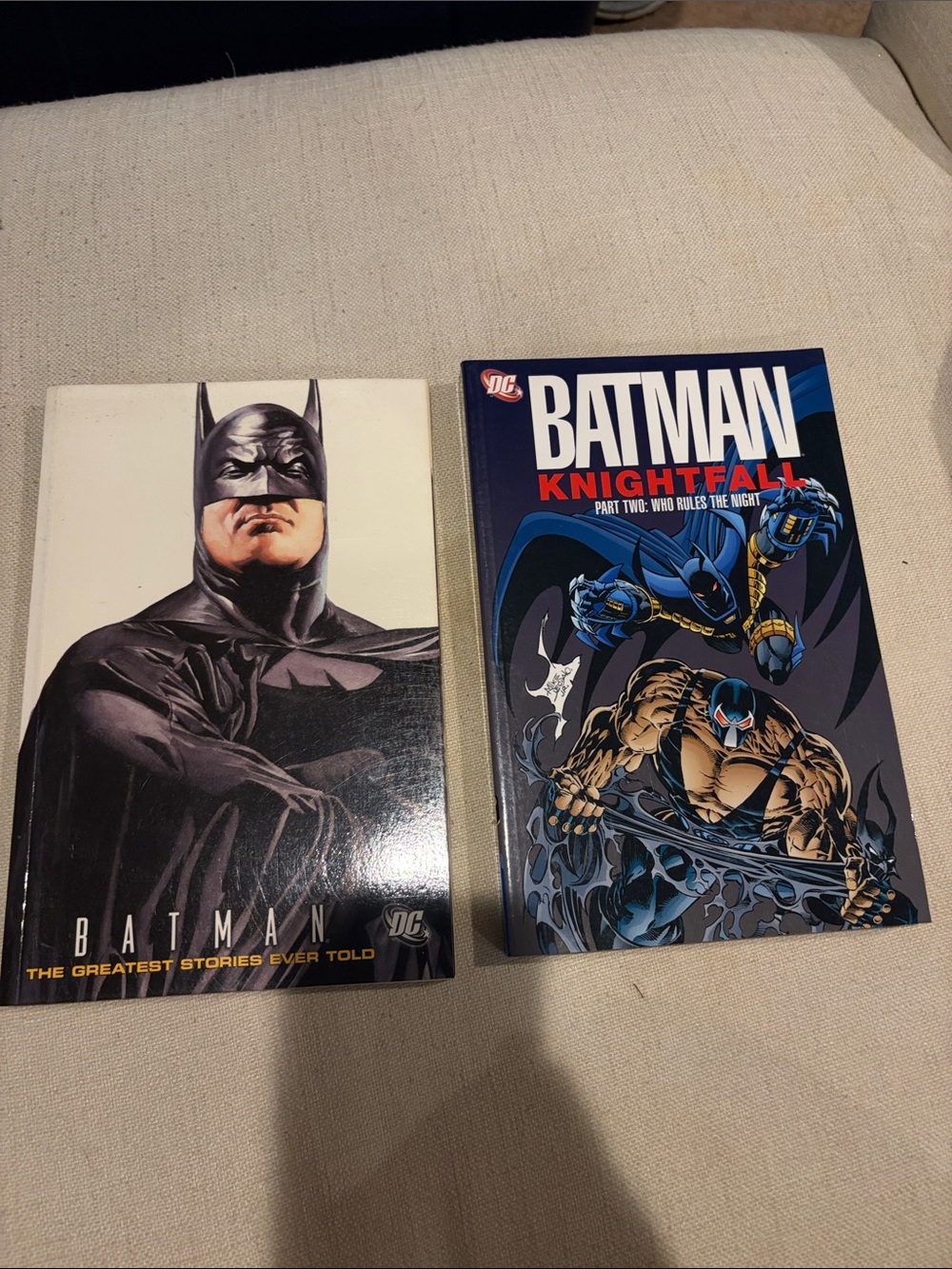 pair of batman graphic novels batman knightfall part two